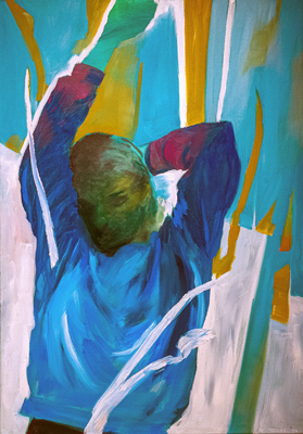 Figurative, expressive and colorful painting mostly showing portraits, the human body and figure.