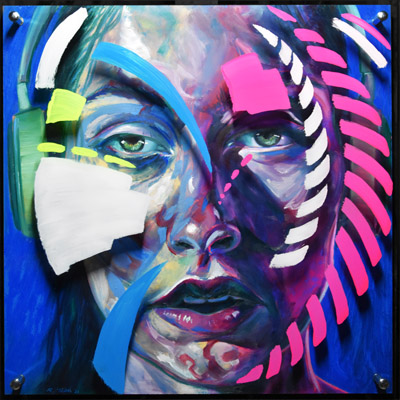 Figurative, expressive and colorful painting mostly showing portraits, the human body, condition and figure.