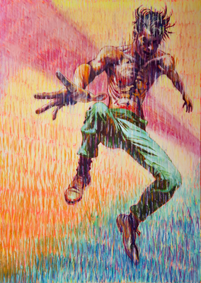 Figurative, expressive and colorful painting mostly showing portraits, the human body and figure.