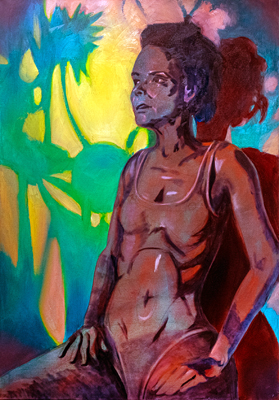 Figurative, expressive and colorful painting mostly showing portraits, the human body and figure.
