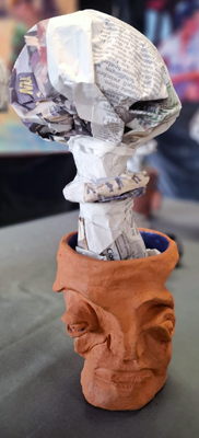 Figurative and expressive sculptures mostly showing portraits, the human body and figure.